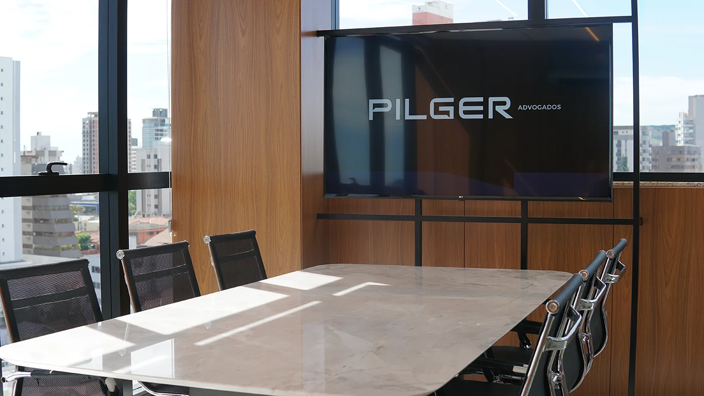 Interior do escritório da Pilger Advogados, no Seven Business Center em Tubarão